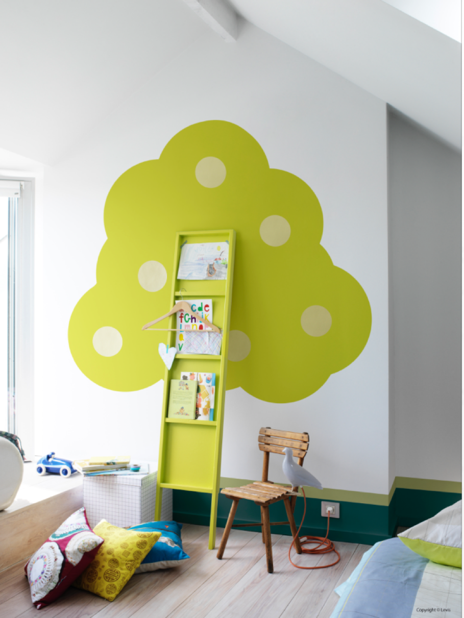 mur peinture relooking chambre enfant